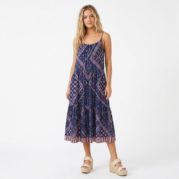 XiRENA Dresses & Skirts - Xirena Tierney Dress Southern Bell Navy Floral Boho Summer Vacation Midi Medium